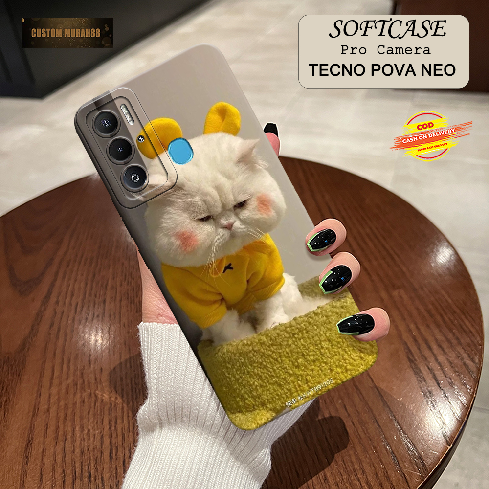 Case Tecno Pova Neo Terbaru - Fashion Case CATS - Casing Hp Tecno Pova Neo - Softcase Pro Camera Tec