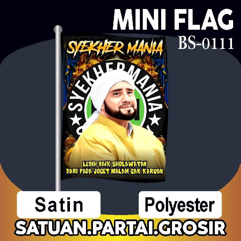Bendera Syekhermania Community Hitam Emas / Umbul Umbul Syekhermania