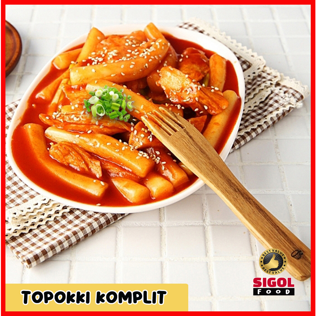 

Topokki Komplit Single-Korean Rice Cake-Tteokpokki-Tobokki- Jajanan Cemilan Korea Halal-Teopoki-Authentic Korea-Original-Sosis-Kue beras-Tepung beras-150gram