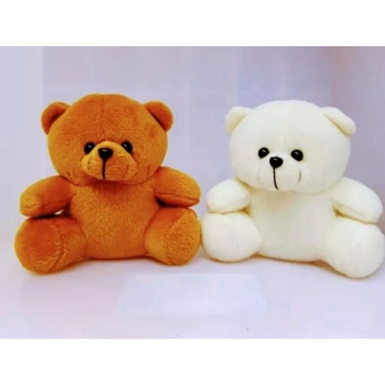 Boneka Kecil 15 cm Teddy Bear SNI Beruang Karakter Tedy Ber Coklat Cream Plushie Doll Mini Bulu Bagu