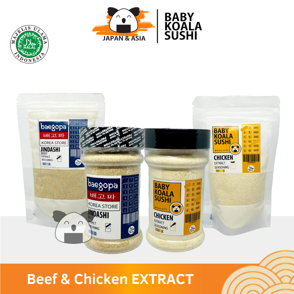 

NATURAL KALDU MPASI CHICKEN Extract & Beef Extract Powder Kaldu 100 g Halal | Non Msg