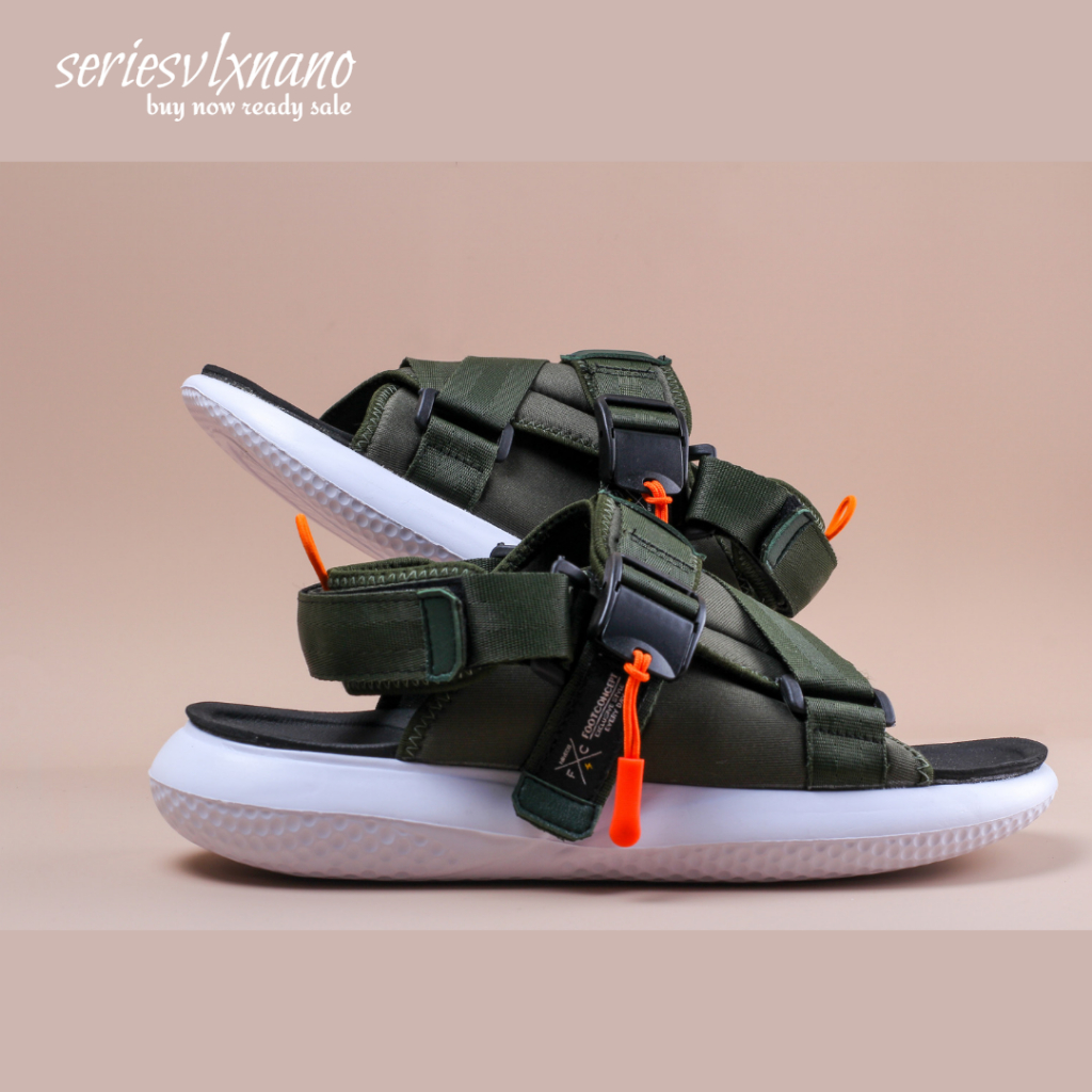 Sandal Kasual Pria Wanita Kekinian SANDAL UNISEX Ringan Hitam Putih Army Putih Terbaru 36 - 44