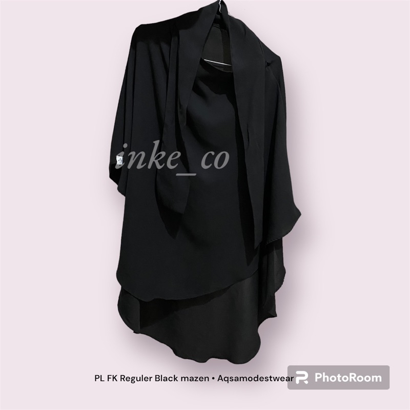 preloved fk reguler black aqsa • french khimar regular aqsamodestwear