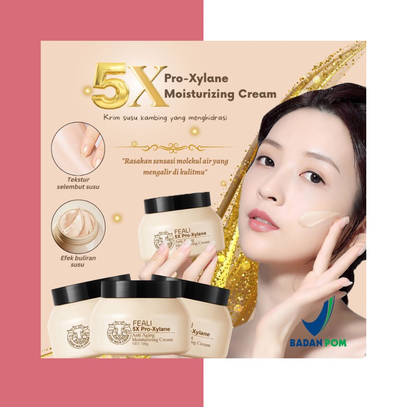 FEALI 5X Pro-Xylane Goat Milk Anti-Aging and Moisturizing Cream | BPOM | ORIGINAL | Feali Moisturize