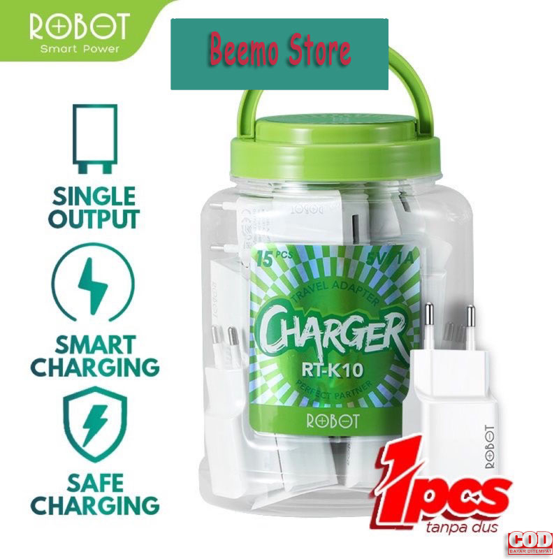 Batok Charger ROBOT RT-K10 output 1A / charger ROBOT RT-K10 1A ORIGINAL