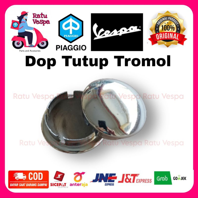 Dop Tutup Tromol Vespa Chrome PX Spartan Exclusive Excel
