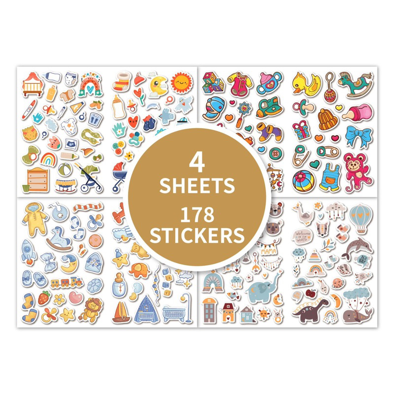 

178 PCS - Stiker Cute Baby Waterproof Stiker Anak / Stiker Suitcase