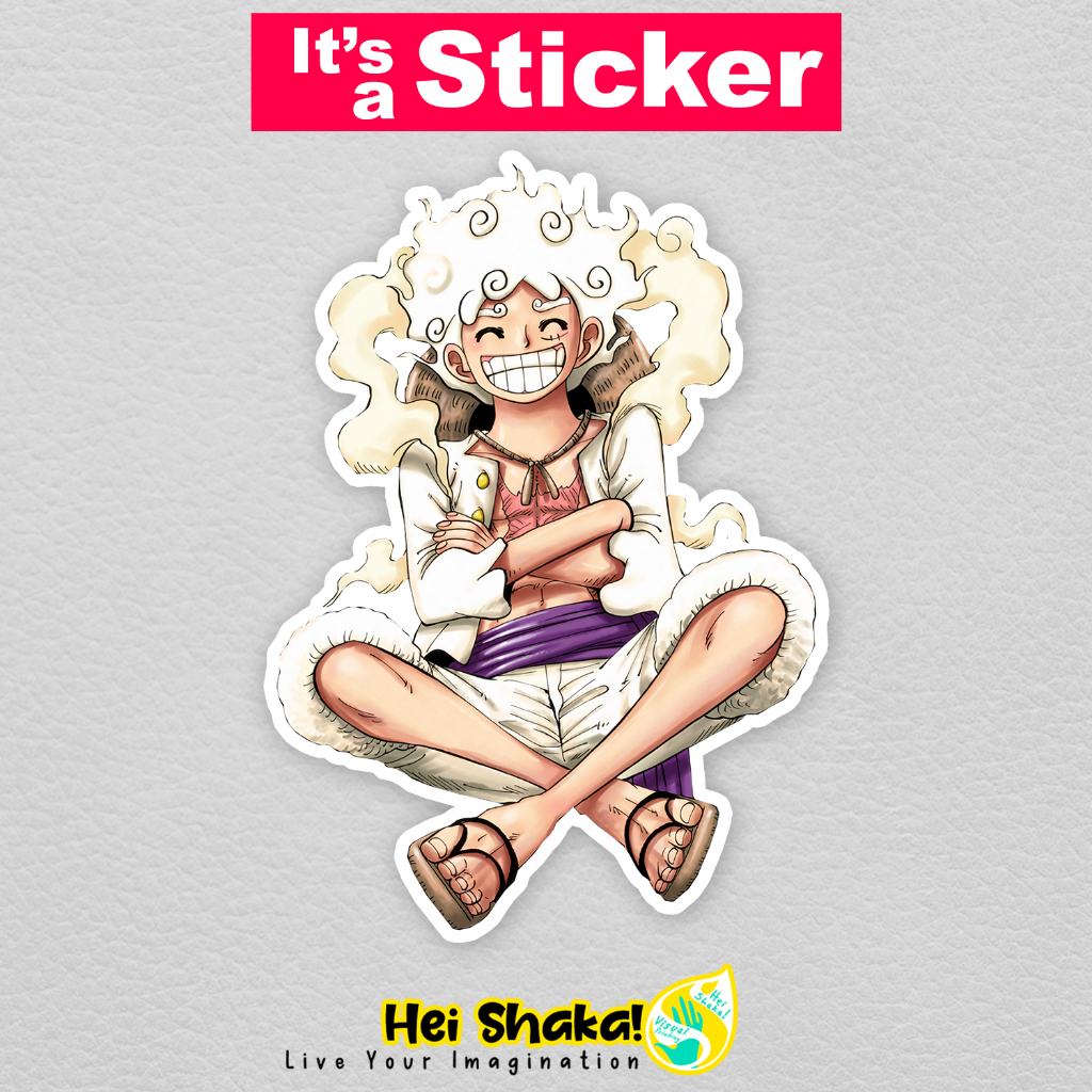 

Heishaka Stiker 04 Monkey D Luffy Gear Fifth 5 Sun God Nika Sticker Anime One Piece Vinyl Anti Air