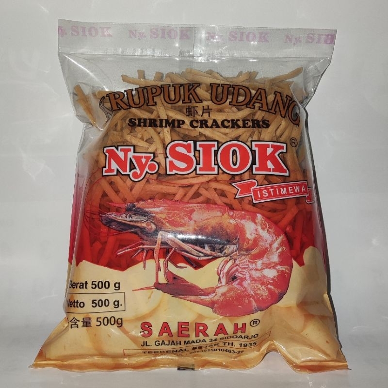 

NY SIOK Udang Kerupuk Udang Stik Ny. Siok 500 Gram Krupuk Udang Stik Ny. Siok Kerupuk Udang Stick