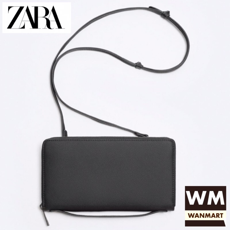 ZARA Men XL Crossbody Wallet Tas Dompet Pria Black