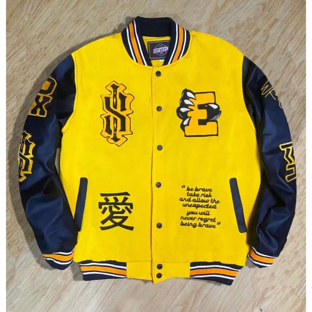 Varsity Full Jaket Varsity Full Bordir Style Korea Butter