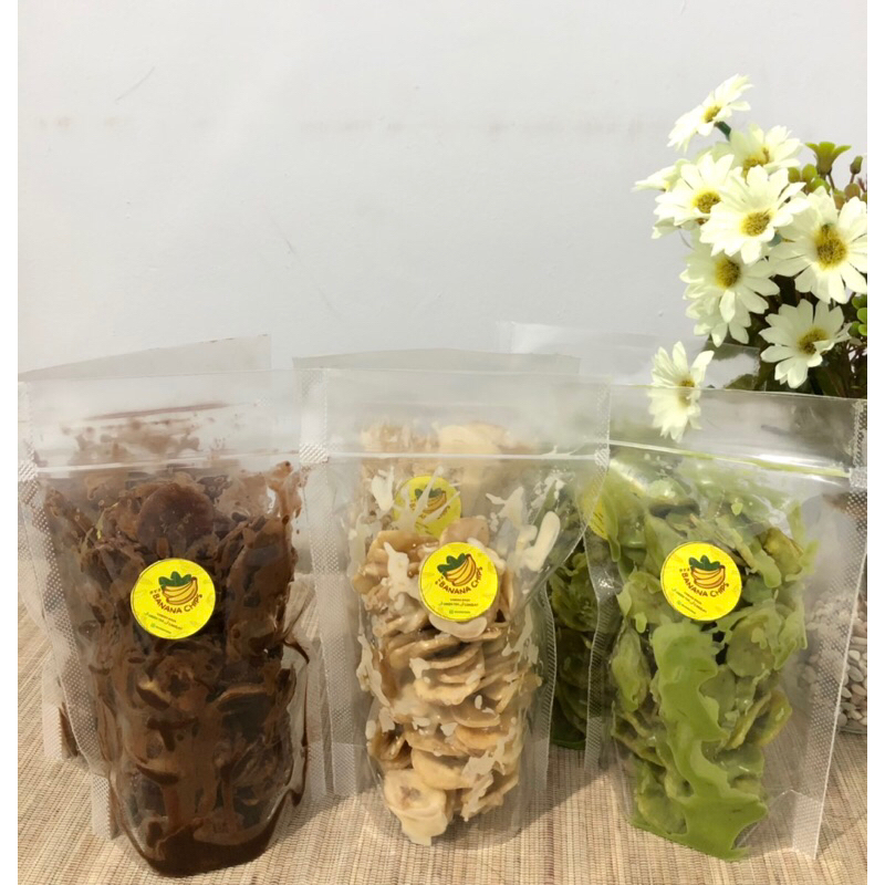 

banana chips cokelat lumer / kripik pisang lumer kriuk 130gram