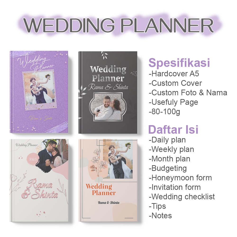 

0080 BUKU WEDDING PLANNER [Tips Wedding] Wedding Planner Book/Buku Rencana Pernikahan
