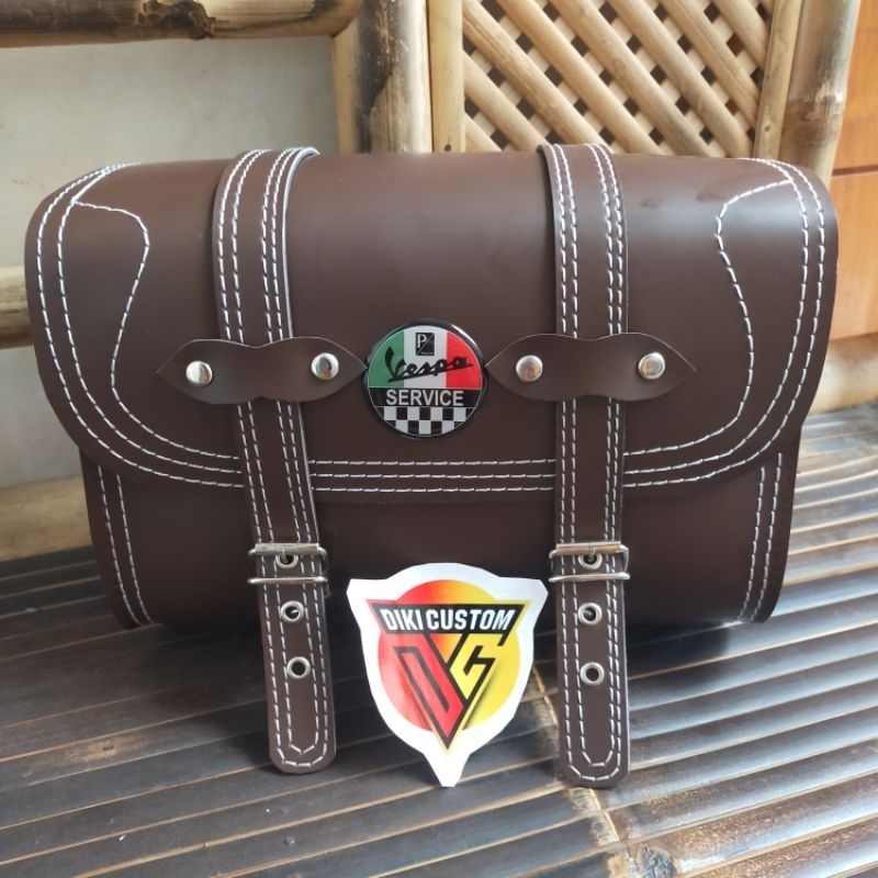 Tas backrack vespa dan motor listrik /side bag backrack / aksesoris vespa
