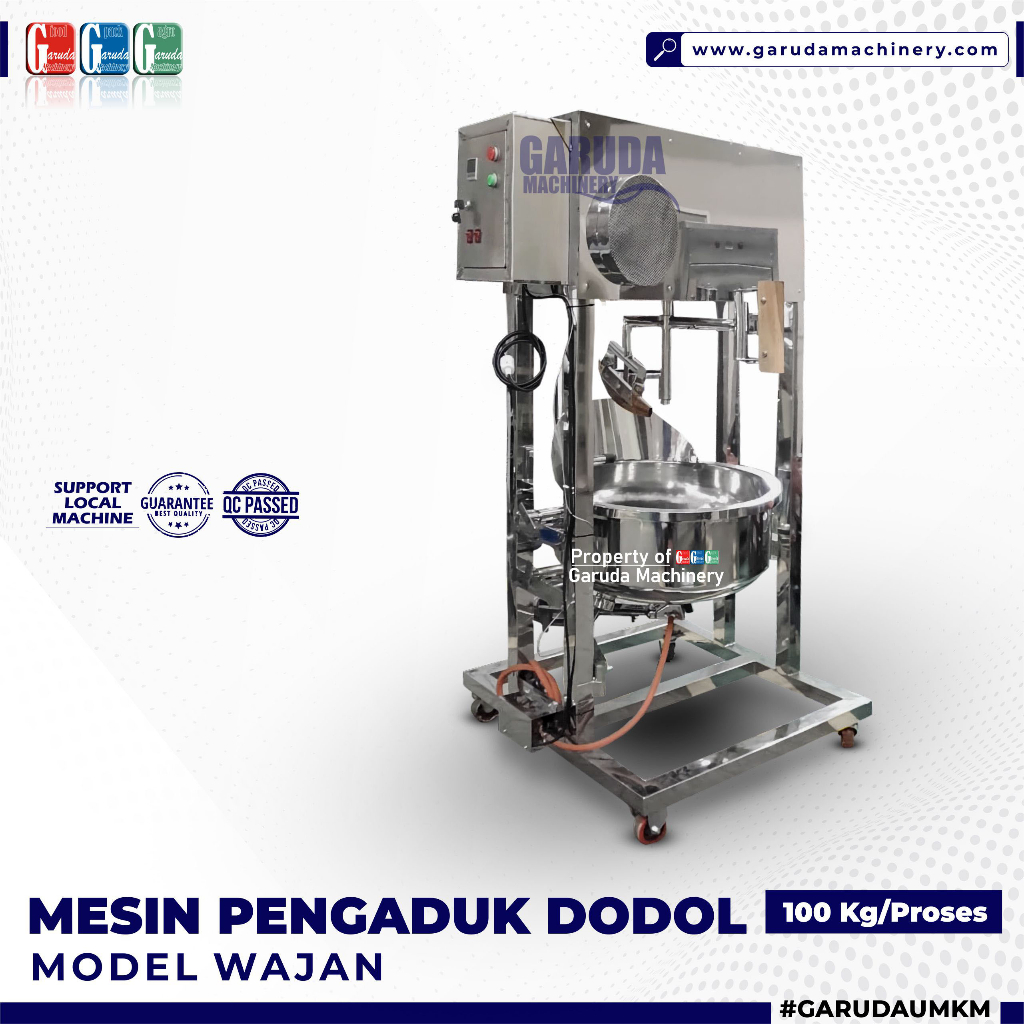 MESIN PENGADUK DAN PEMANAS DODOL / JENANG / SELAI / SAOS / SIRUP / CAIRAN / SERBAGUNA 100KG MODEL WA
