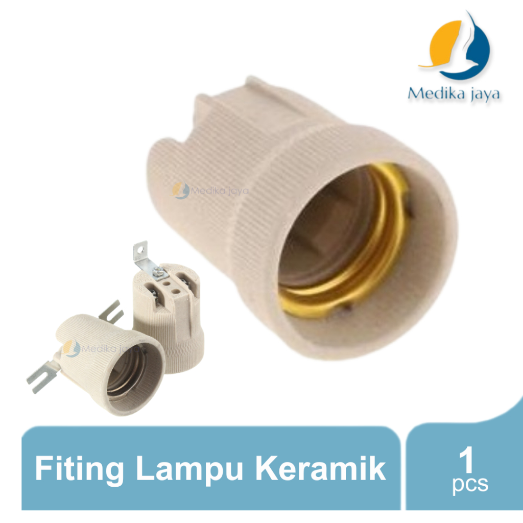 Fitting Lampu Keramik E27 E 27/ Fitting Keramik / Fitting Lampu / Rumah Lampu / Medika Jaya