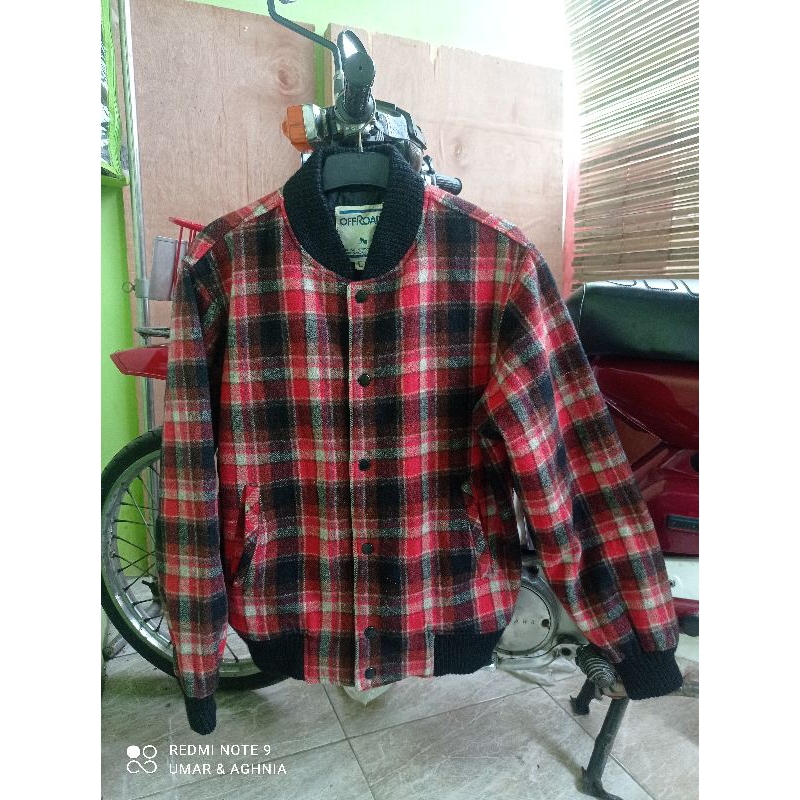 varsity flanel jacket wool offroad