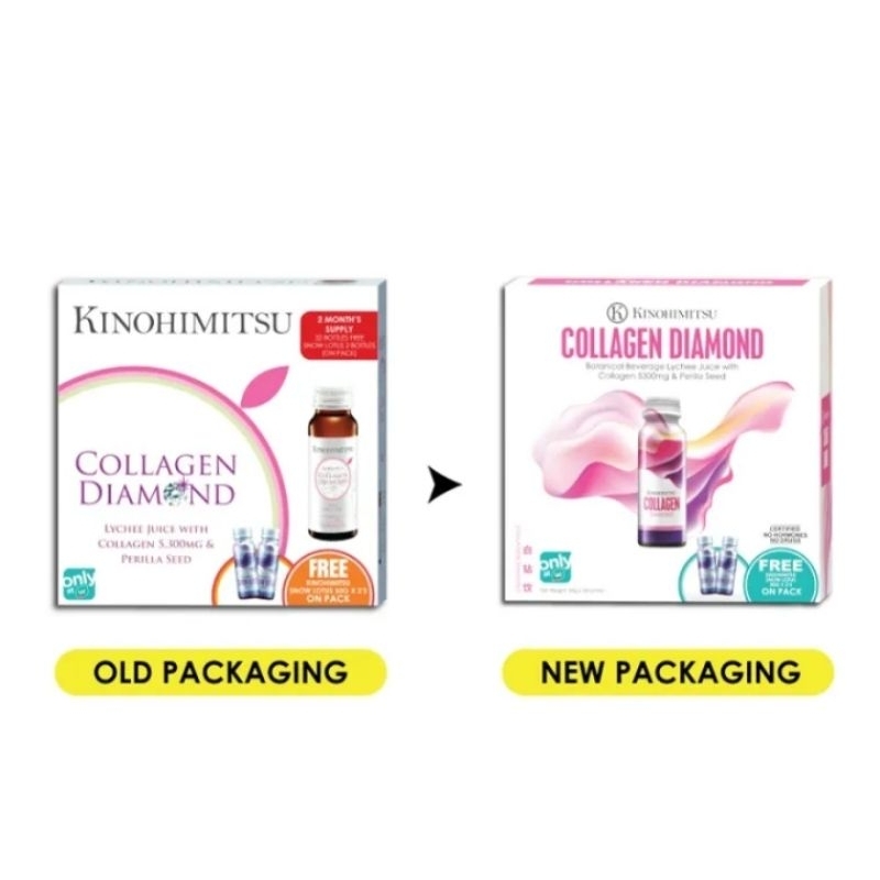 Kinohimitsu Collagen Diamond  collagen 5300mg isi 6 botol perbox, exp 2024,  kolagen  kecantikan