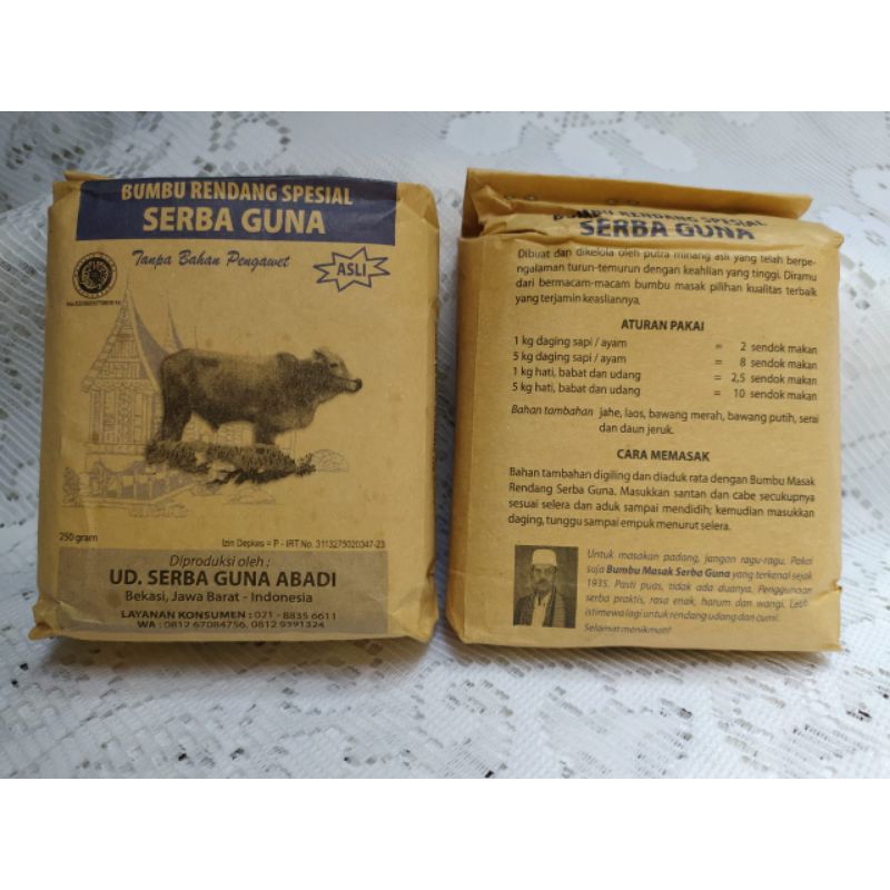 

Bumbu rendang spesial 250gr / Bumbu serba guna