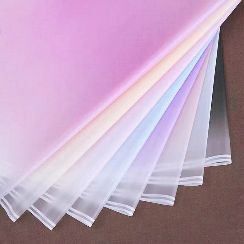 

(5 lembar) kertas buket double frame gradient bahan bucket bunga dan craft flower wrapping