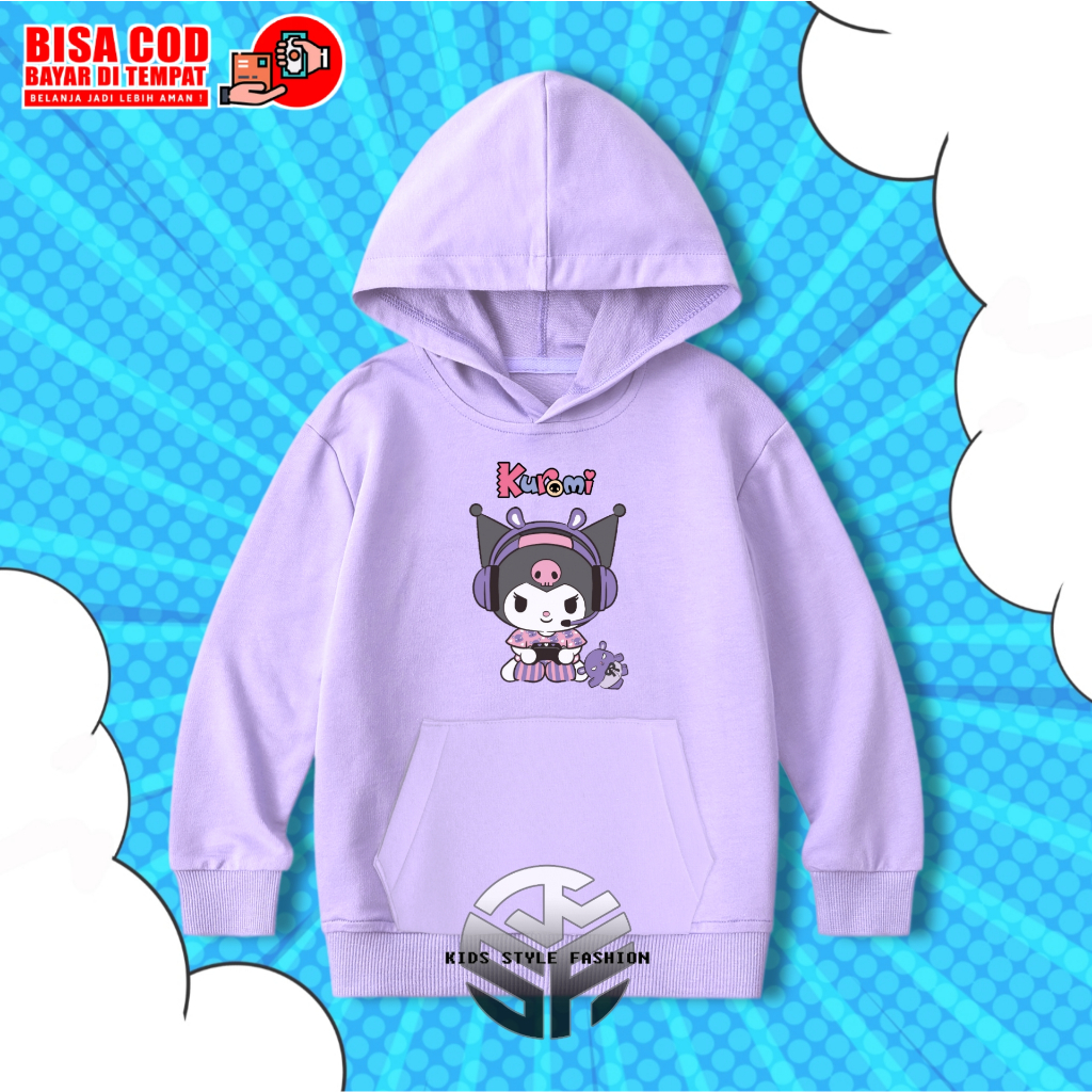 Hoodie Anak Kuromi Melody / Sweater Hoodie Anak Kuromi Jaket