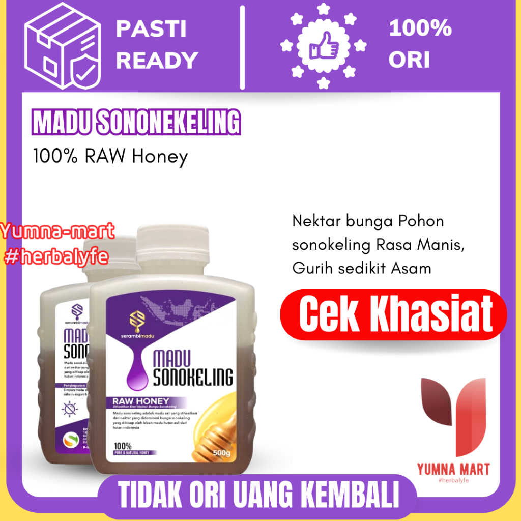 

SERAMBIMADU SONOKELING - RAW HONEY 100% Asli Madu Sonokeling / Madu Hutan Murni / Sonokeling Honey 500 gram 1000gram TANPA CAMPURAN SALMAFOOD