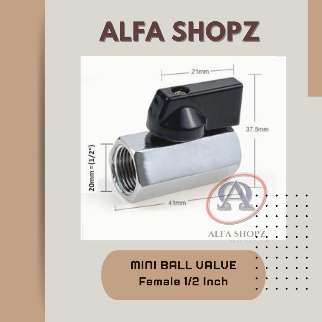 Mini Ball Valve Female 1/2 Inch BALL VALVE 1/2"