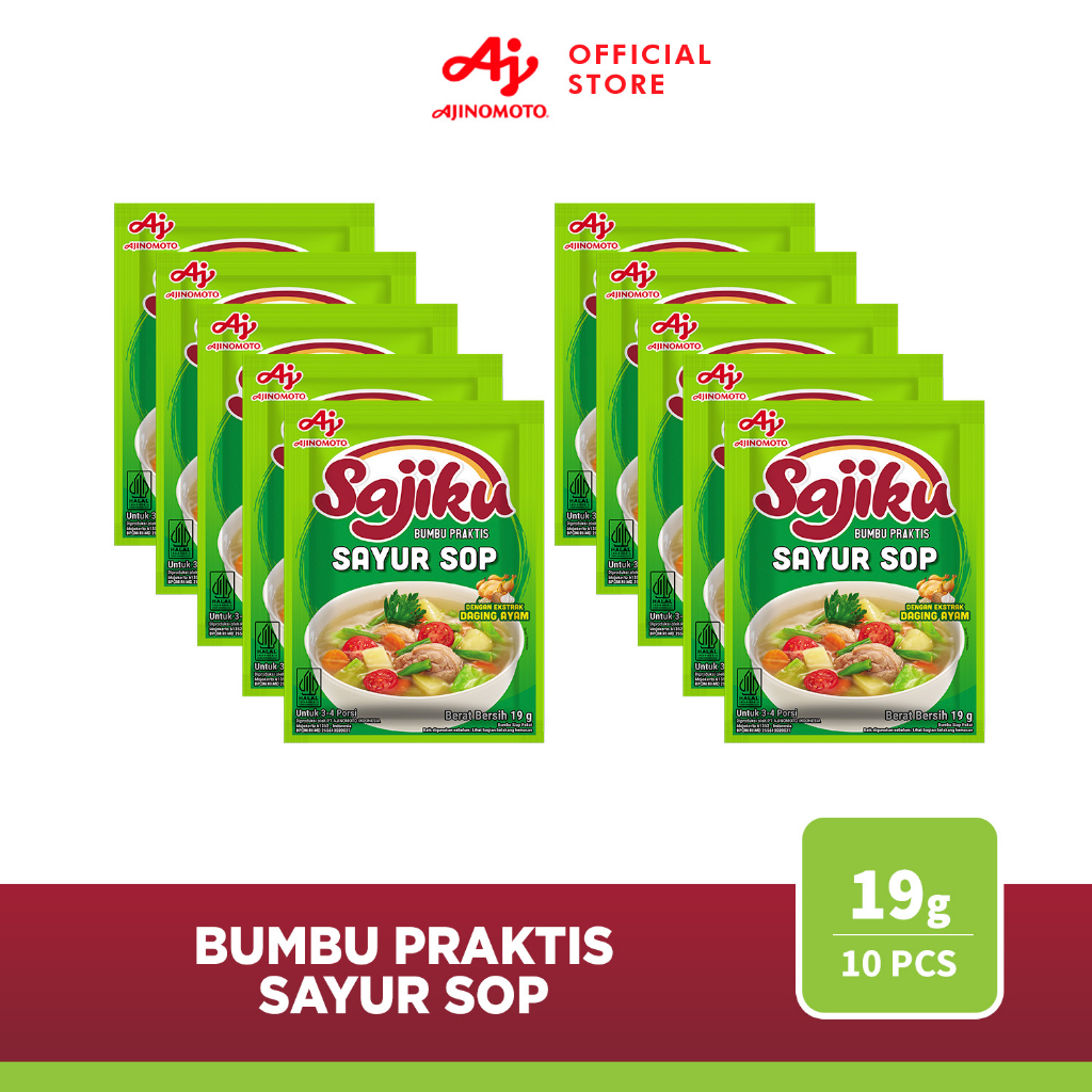 

Sajiku® Bumbu Praktis Sayur Sop 19gr (10 pcs)