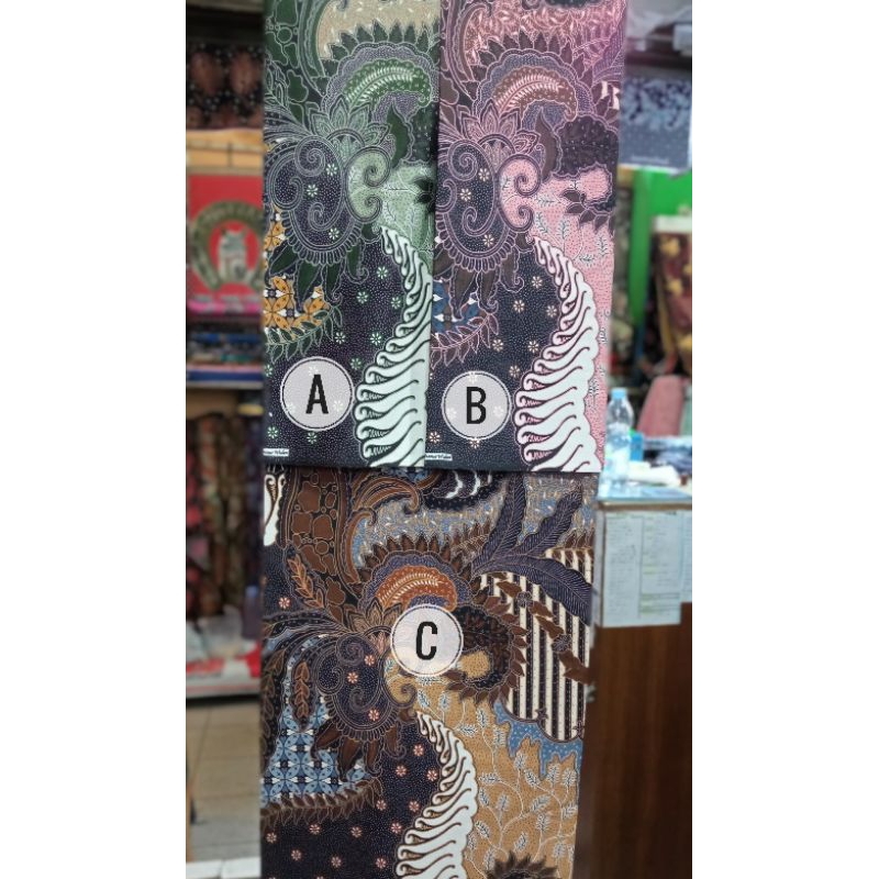 Kain Batik Meteran Bahan Katun Pola Kemeja Sarimbit Seragam