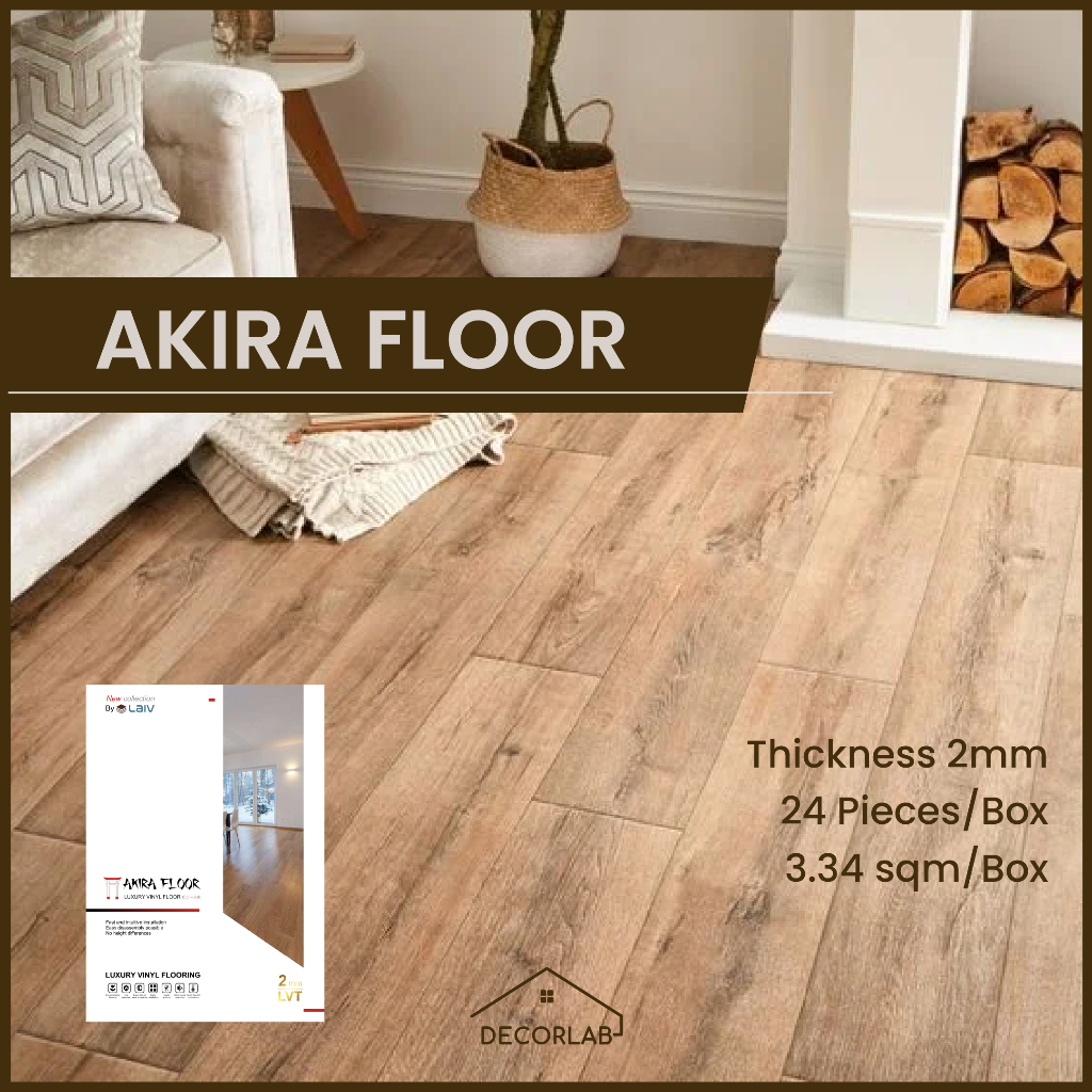 AKIRA FLOORING - VINYL 2MM - VINYL FLOORING - LANTAI VINYL - LANTAI KAYU