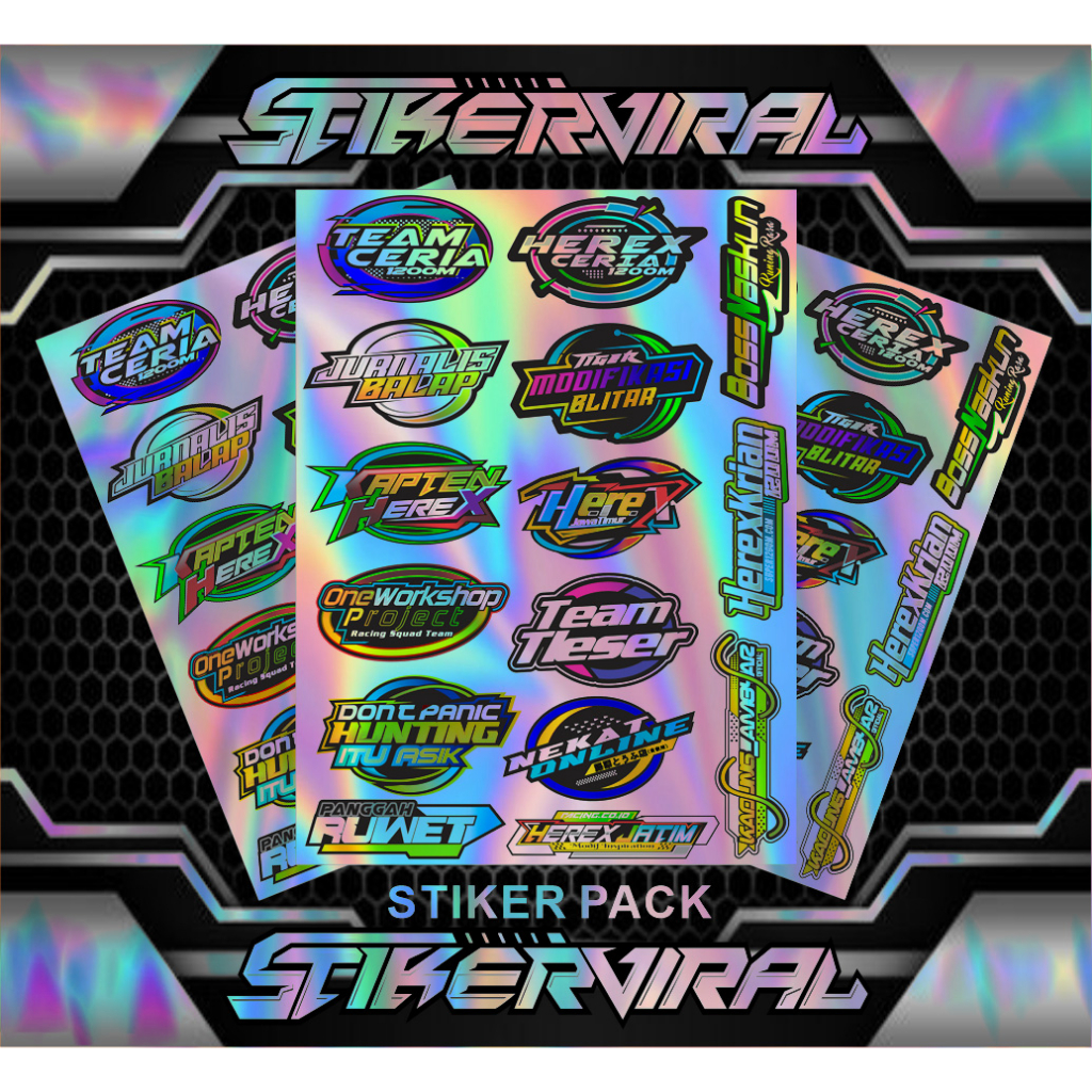 STIKER PACK HEREX STIKER HEREX STIKER GAUL STIKER MOTOR BERKUALITAS