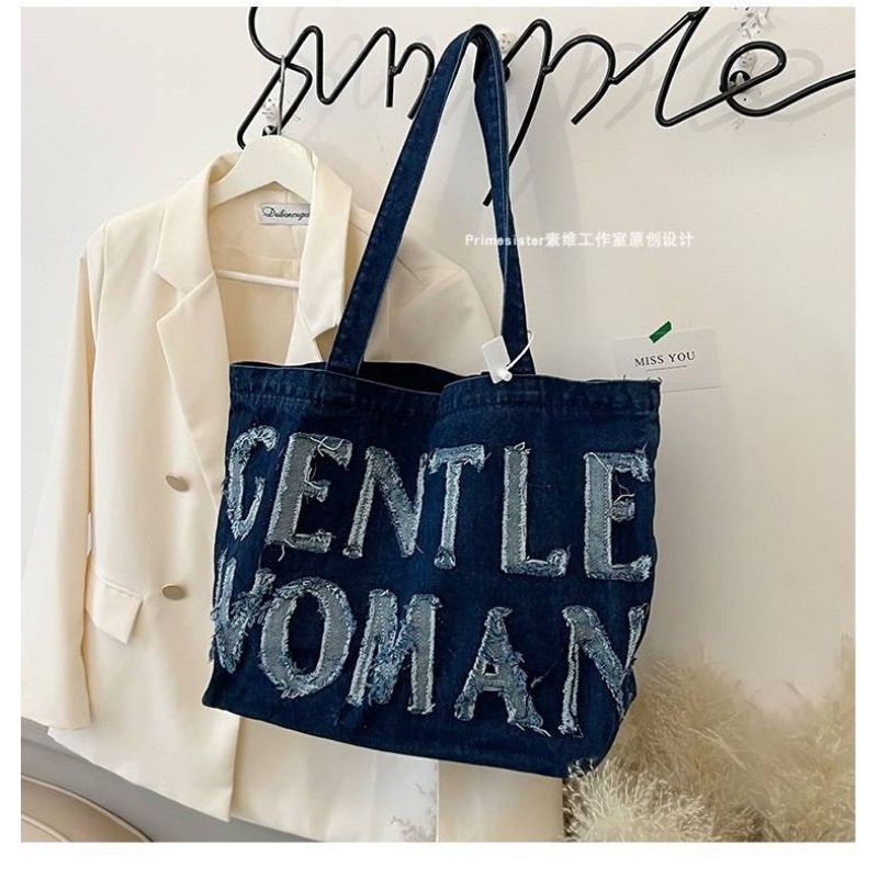 PREMIUM QUALITY  99,999% MIRIP ASLI GW - TAS GENTLE WOMAN IMPORT HONGKONG & BKK - TAS JEANS DENIM / 