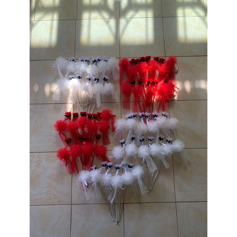 Bunga Telur Fluffy Panjang Bambu 40cm