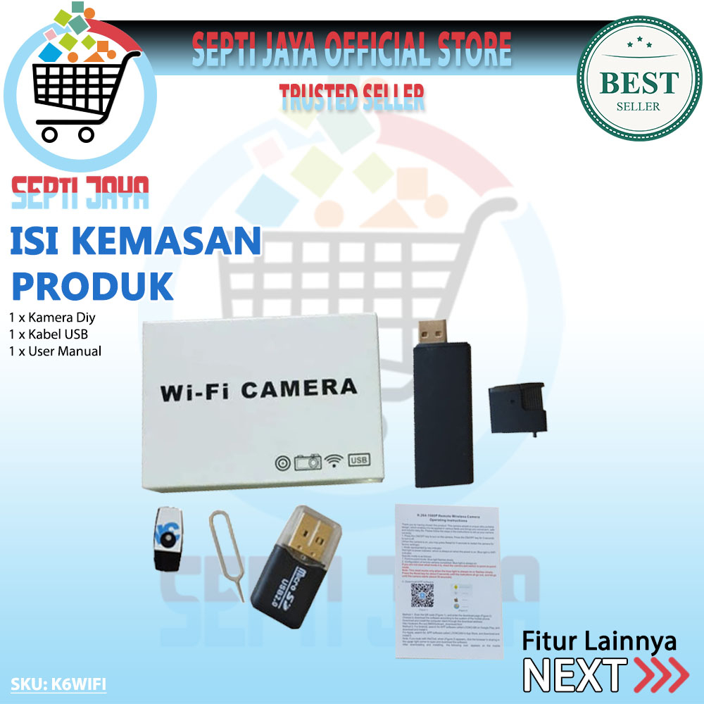 RK Spy Cam K6 WiFi Kamera Korek Api Elektrik 1080P 4K Kamera Pengintai Mini Tersembunyi Keamanan