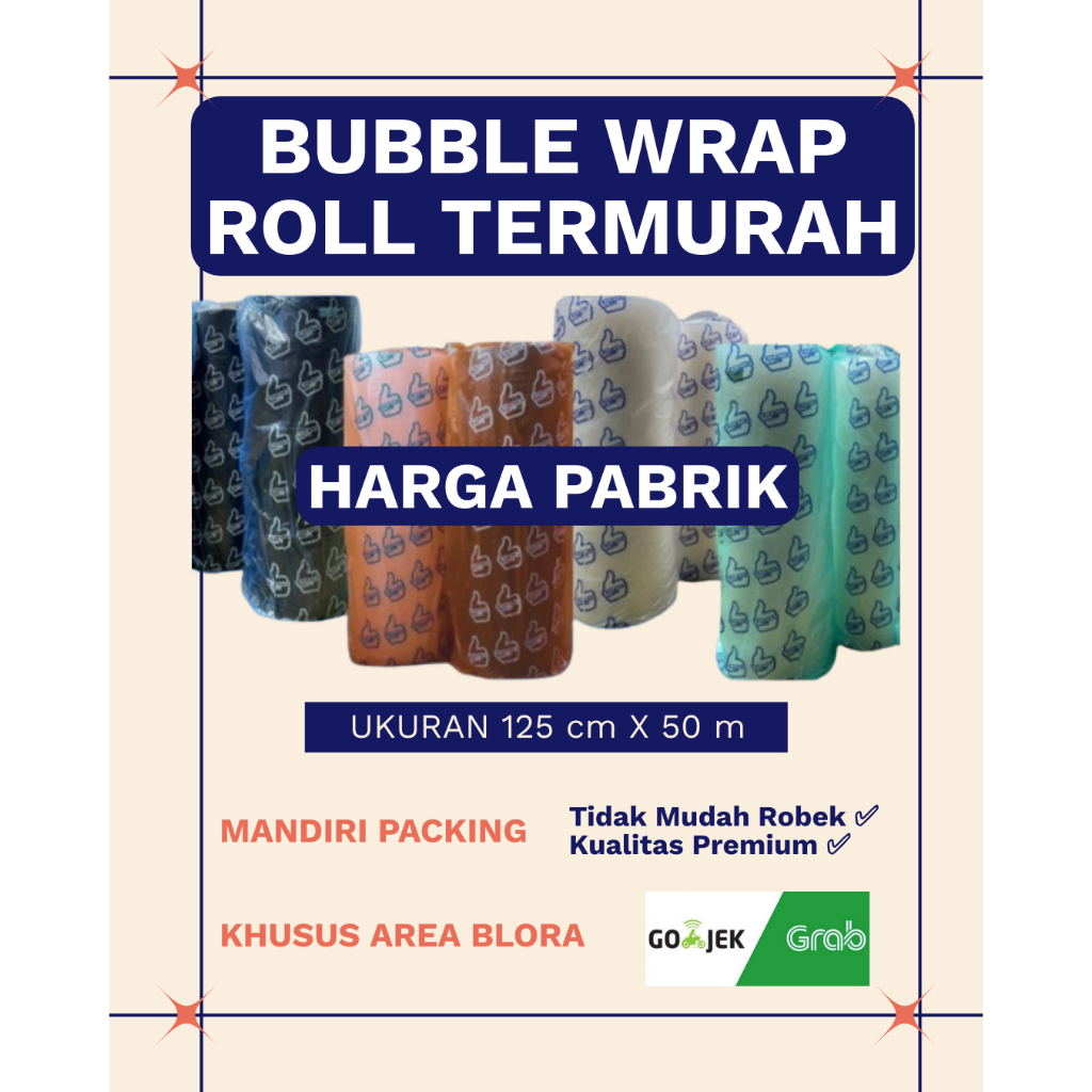 

Bubble Wrap 40cm x 50meter PLASTIK TEBAL BUKAN YANG TIPIS HARGA PROMO TERMURAH
