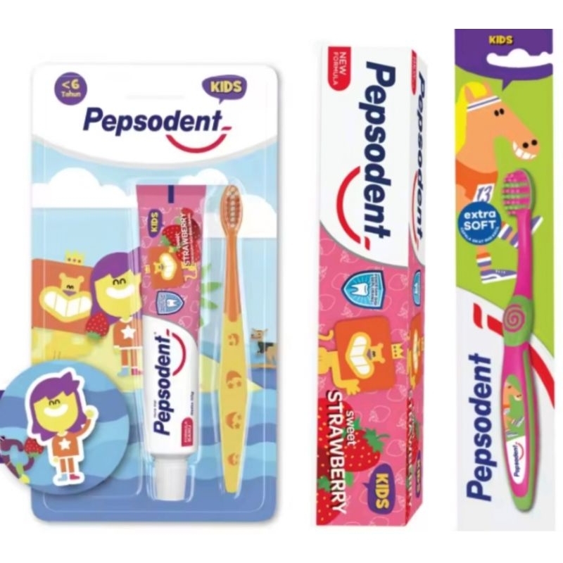 Pepsodent kids pasta dan sikat gigi anak