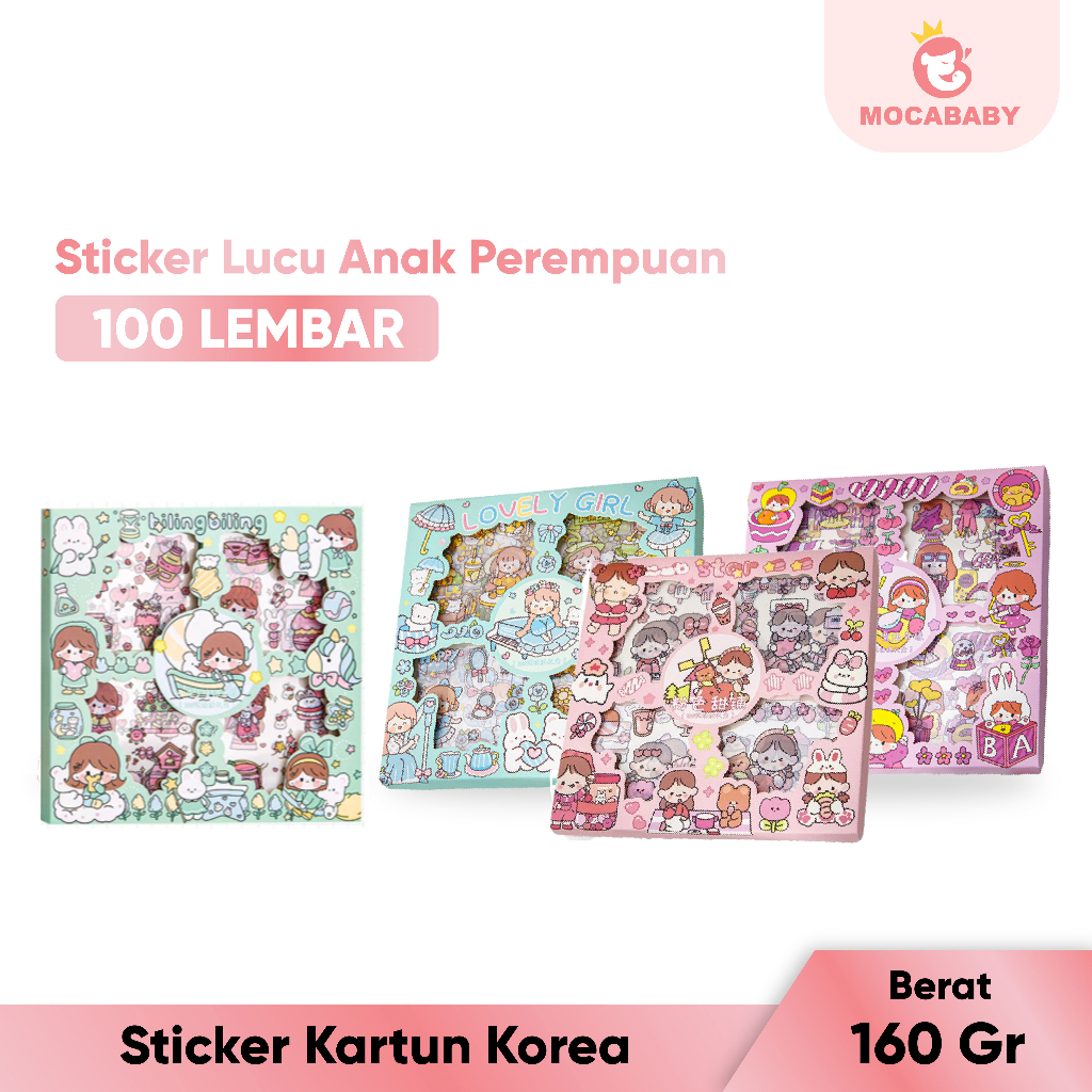 

Mocababy 100 Lembar Stiker Motif Kartun Korea Anti Air Dapat Box Motif Dekorasi Handbook Scrapbook Sticker DIY