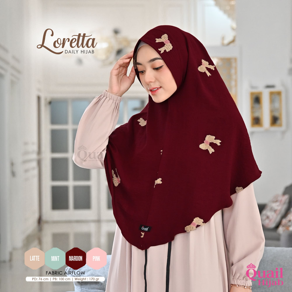 Quail Hijab - LORETTA DAILY HIJAB MOTIF ORI QUAIL