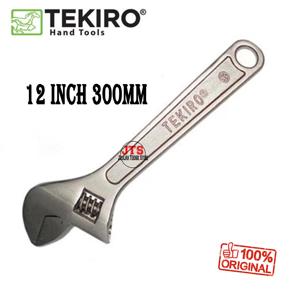 KUNCI INGGRIS TEKIRO ORI Adjustable Wrench 10'' 250MM - 12" 300MM Kunci Inggris 10Inch /Kunci Baco