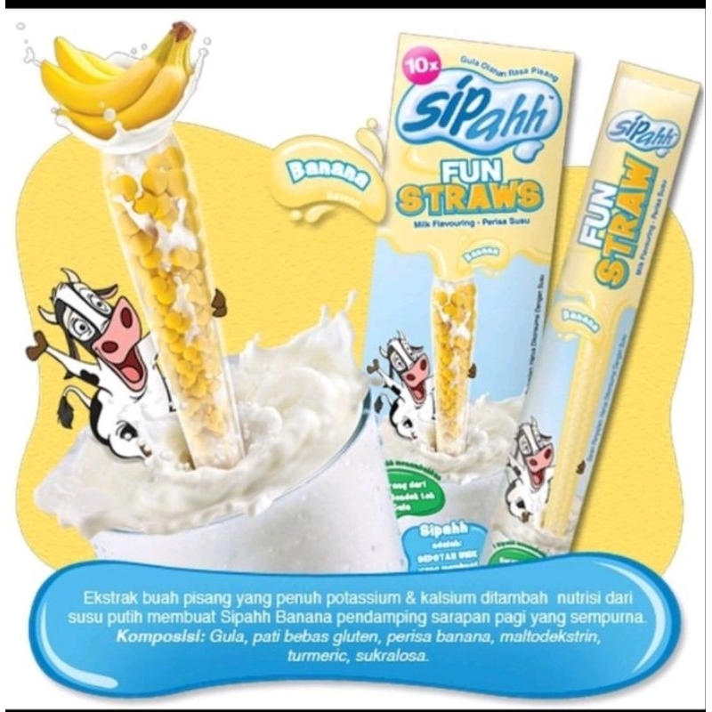 

Sipahh Fun Straws Banana 1 pack isi 5 | Unikids Jawa Tengah