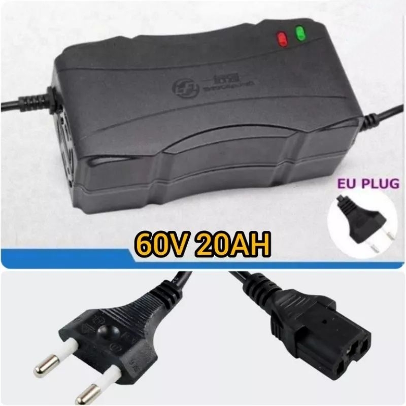 Charger Baterai SLA 60V 20Ah Universal Auto Cut Off untuk Motor Listrik Cas Motor Listrik Charger MO