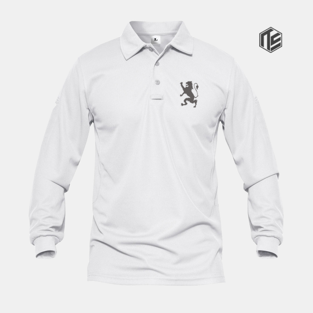 PROMO Kaos Polo Dewasa Lengan Panjang Giordano Lb Text Silver T-Shirt Baju Santai Baju Kerja Quality