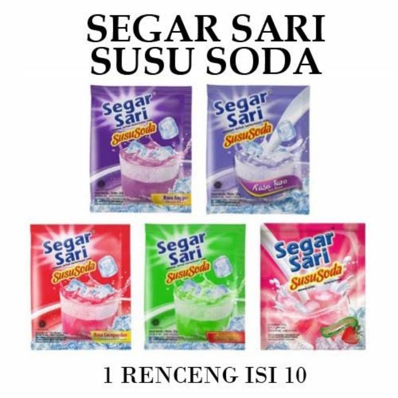 

Segar Sari Susu Soda per Renceng semua Rasa