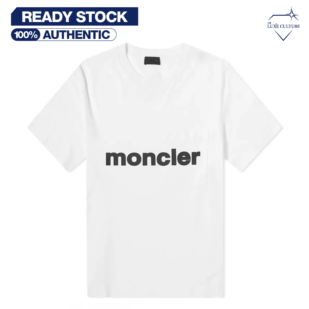 Moncler Center Logo White / Kaos Branded Original