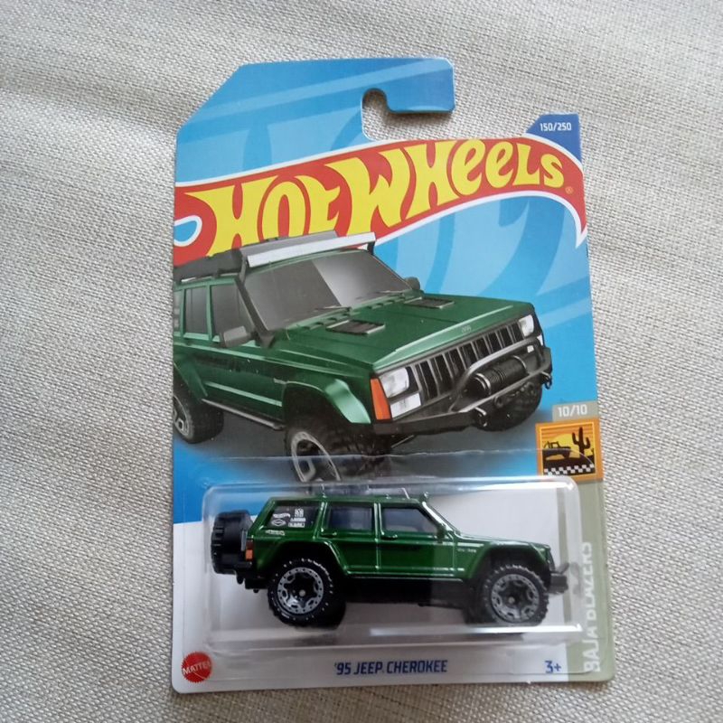 95 jeep cherokee hotwheels hijau