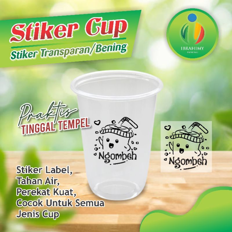 STIKER CUP transparan/bening