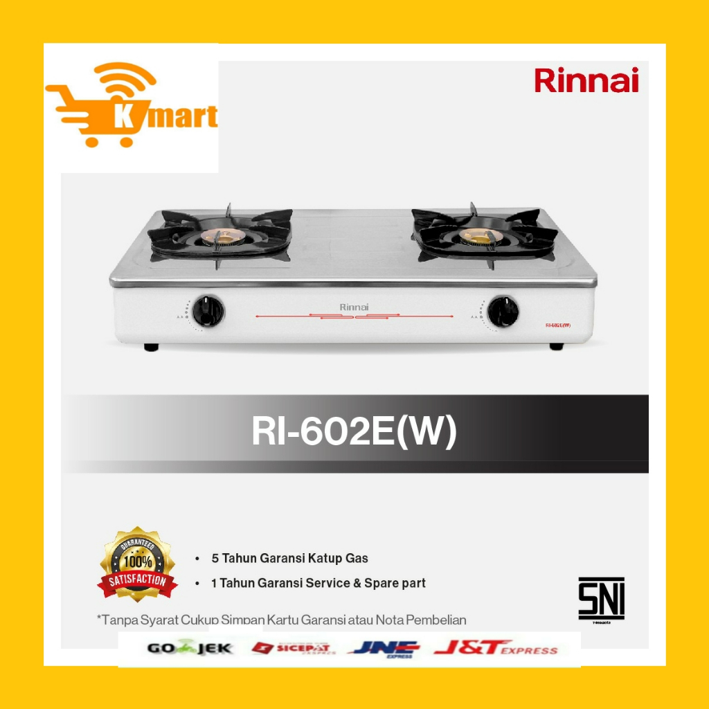 Rinnai Kompor Gas RI-602 E (W)/RI-602E(W)/RI-602 E W