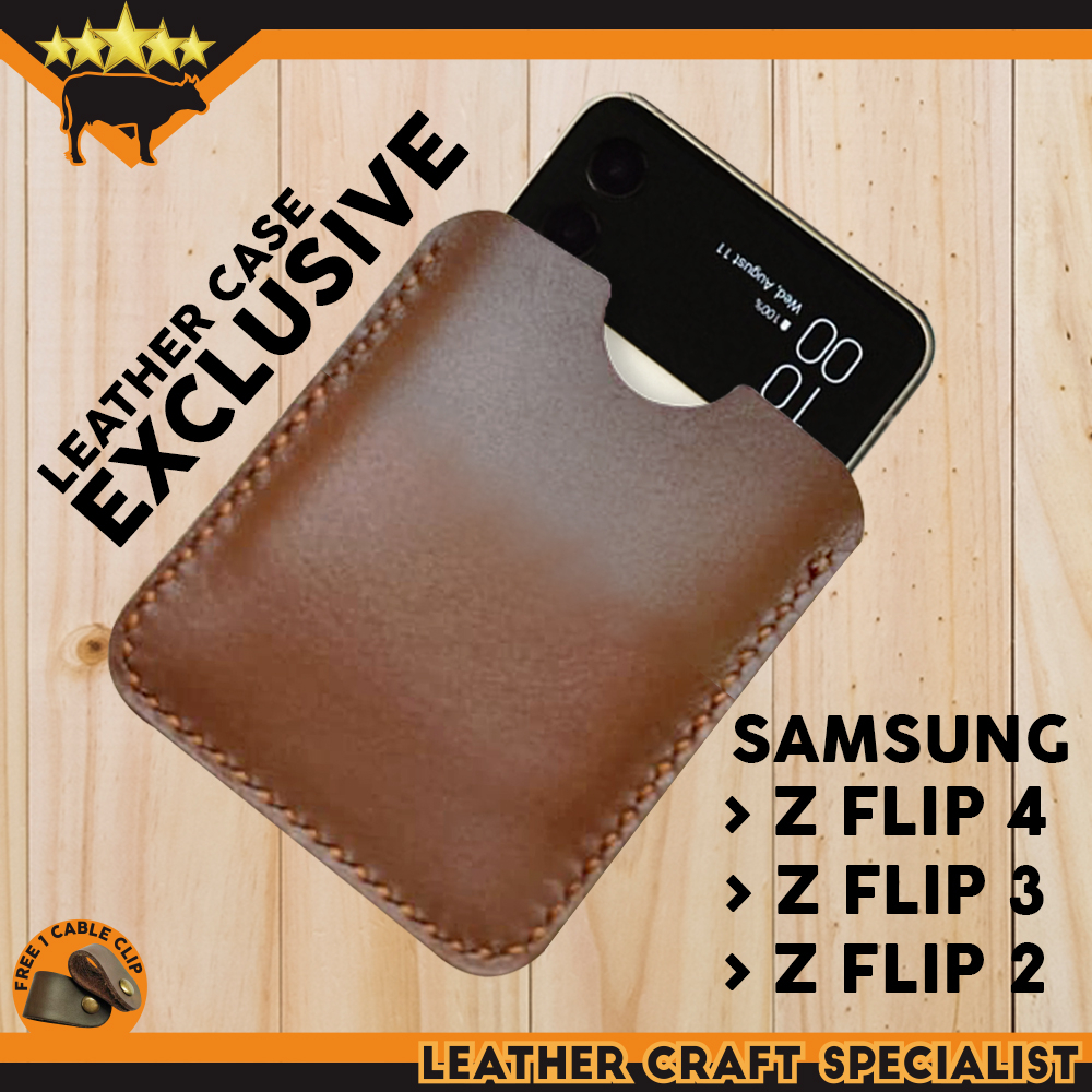 LEATHER CASE SAMSUNG Z FLIP 5 , Z FLIP 4 , Z FLIP 3 , Z FLIP 2 , Z FLIP 1