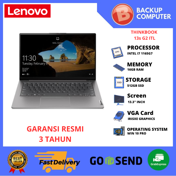LAPTOP LENOVO THINKBOOK 13s G2 ITL 20V900A2ID i7-1165G7