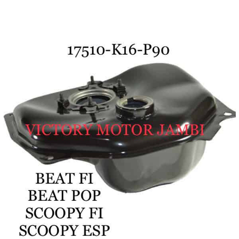 TANGKI BENSIN FUEL TANK BEAT FI BEAT POP SCOOPY FI 17510-K16-P90 HONDA AHM